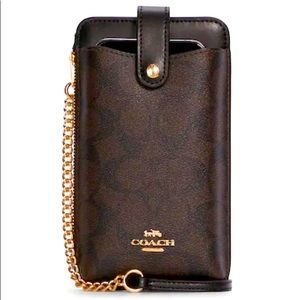 North/South Phone Crossbody in Signature Canvas